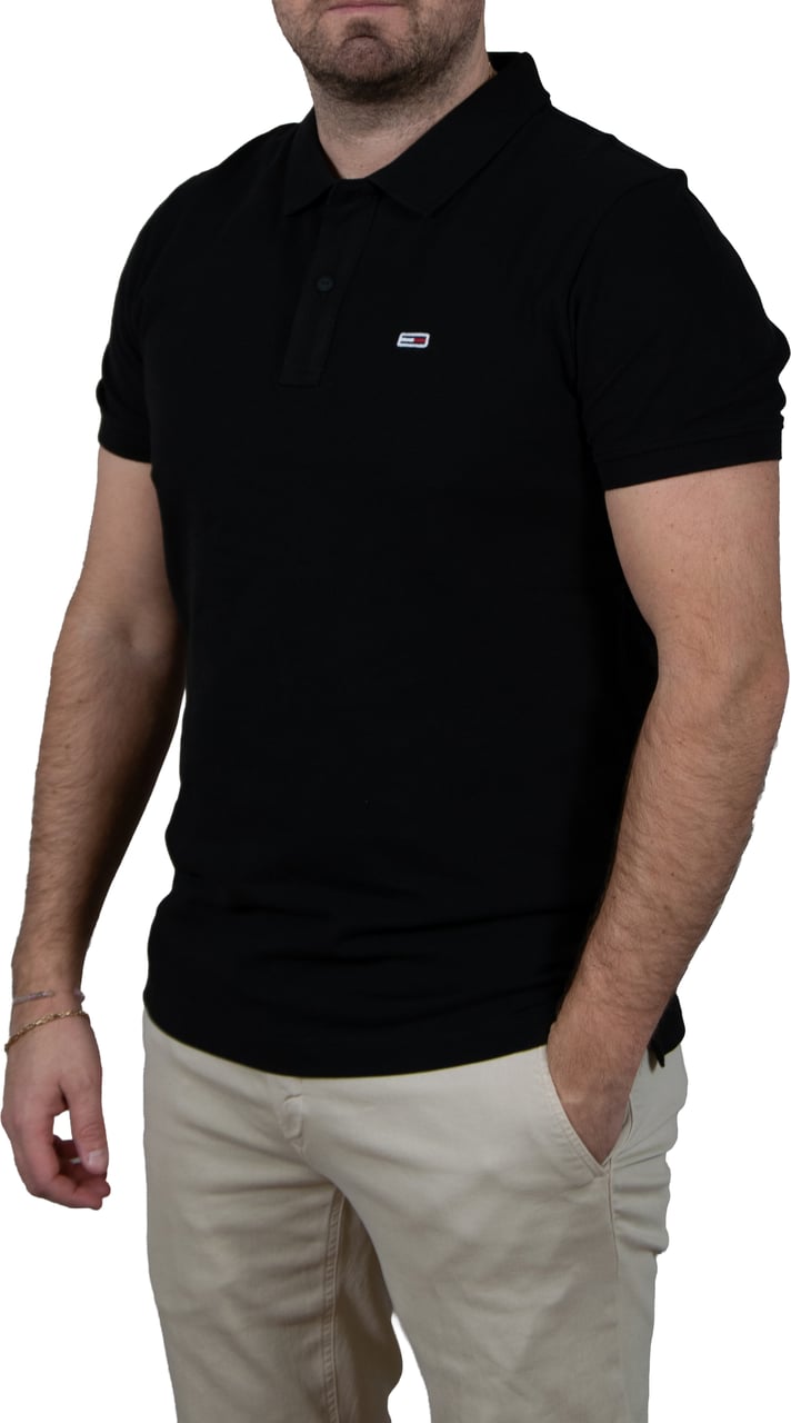 Tommy Jeans Tommy Jeans Slim Placket Polo EXT Zwart