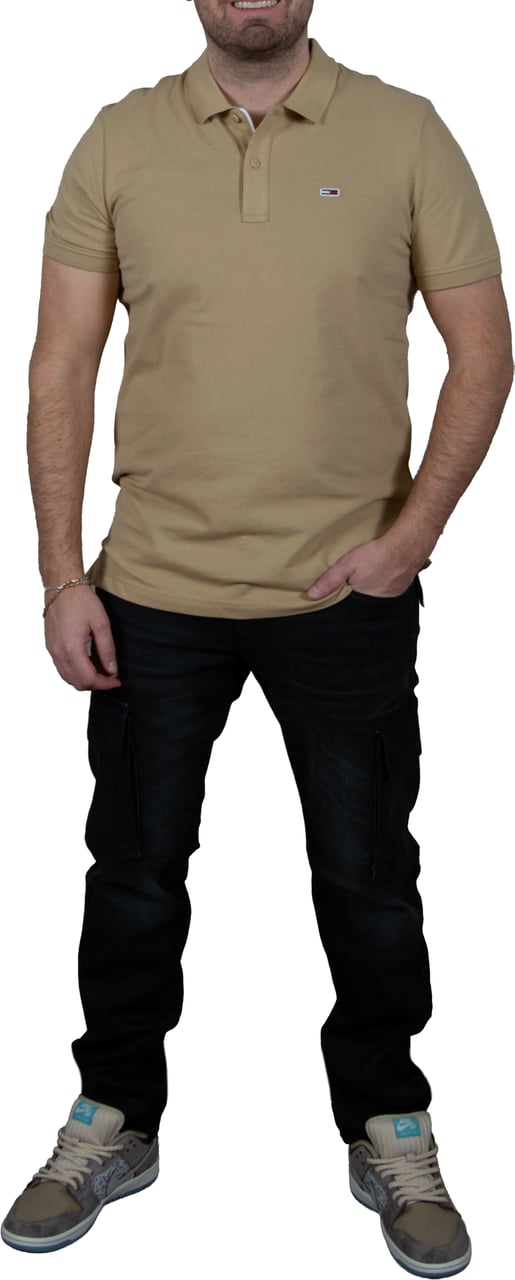 Tommy Jeans Tommy Jeans Slim Placket Polo EXT Beige