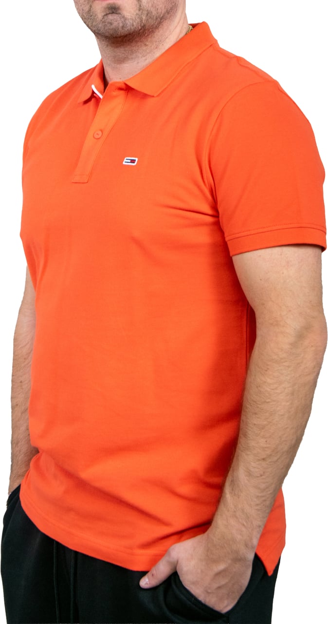 Tommy Jeans Tommy Jeans Slim Placket Polo EXT Rood