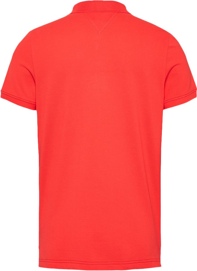 Tommy Jeans Slim Placket Polo EXT Rood