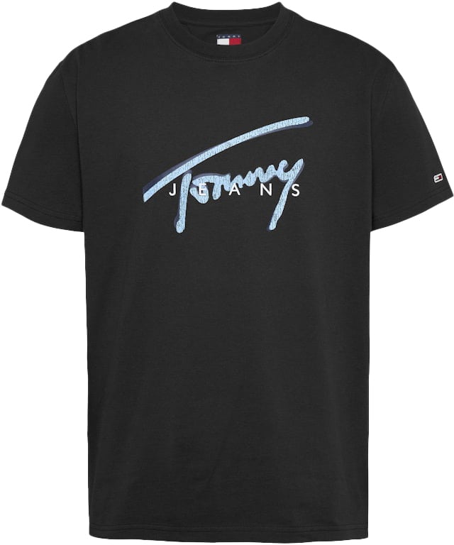 Tommy Jeans Reg Rwb Signature Tee Zwart