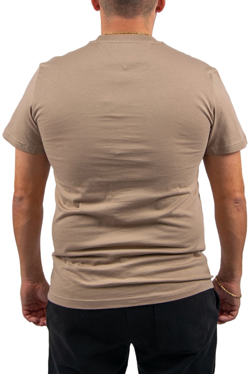 Tommy Jeans Slim RWB Flag Tee EXT Beige