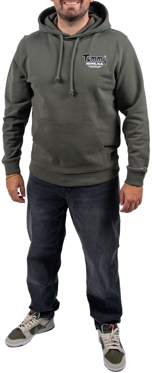 Tommy Jeans Reg Font Play Hoodie EXT Groen