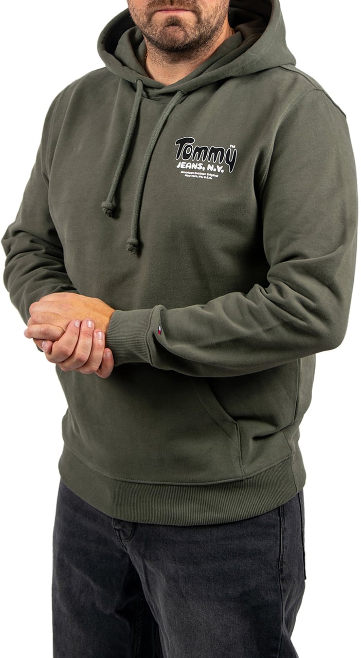 Tommy Jeans Reg Font Play Hoodie EXT Groen