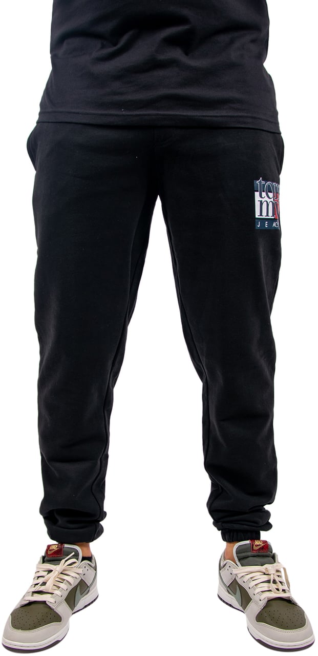 Tommy Jeans Slim RWB Flag Sweatpant Zwart