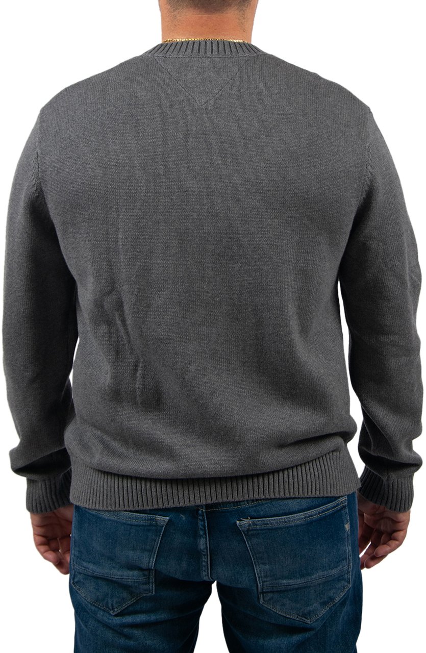 Tommy Jeans Reg Melange Flag Sweater Zwart