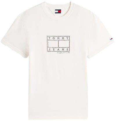 Tommy Jeans Tommy Jeans Reg Center Flag SS Tee Beige