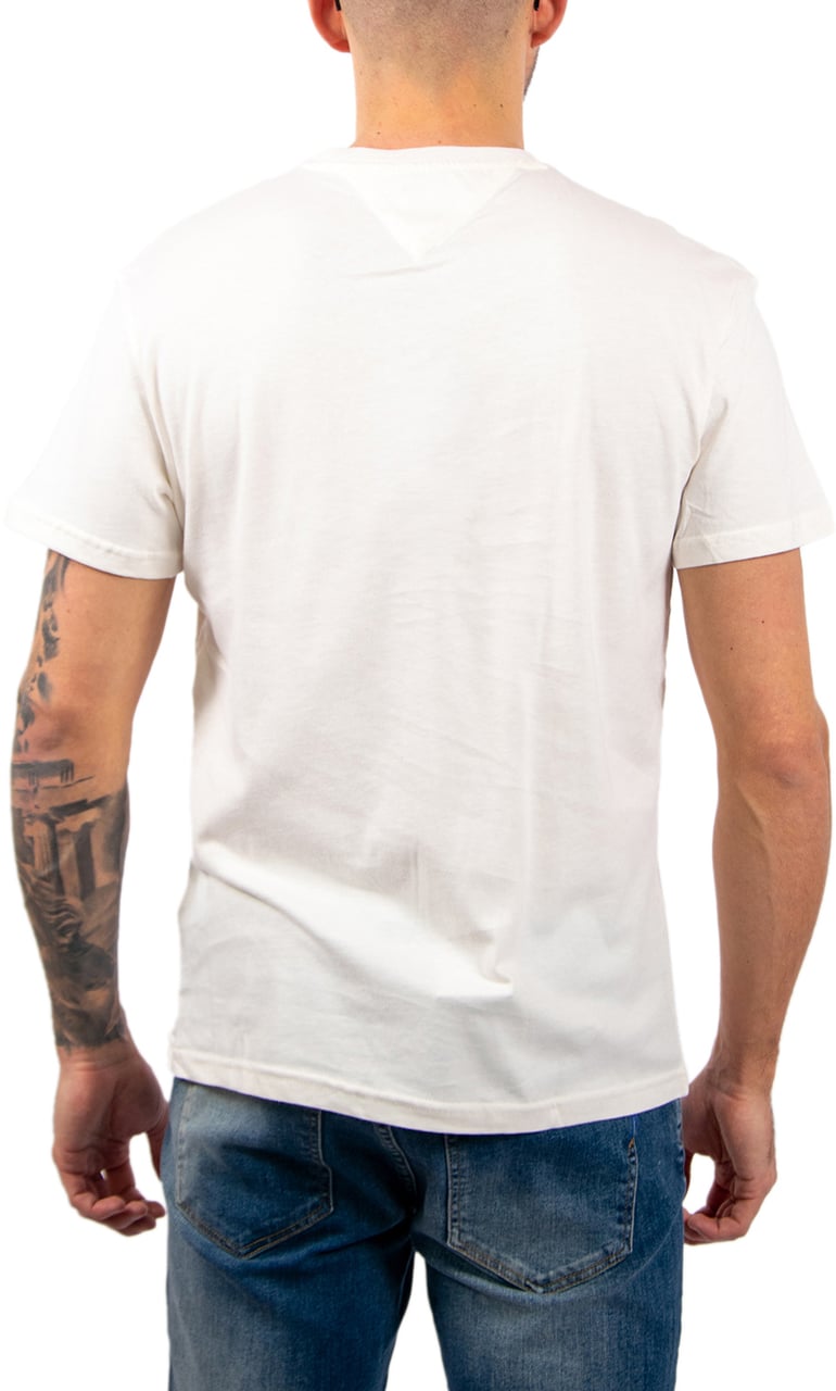 Tommy Jeans Reg Center Flag SS Tee Beige