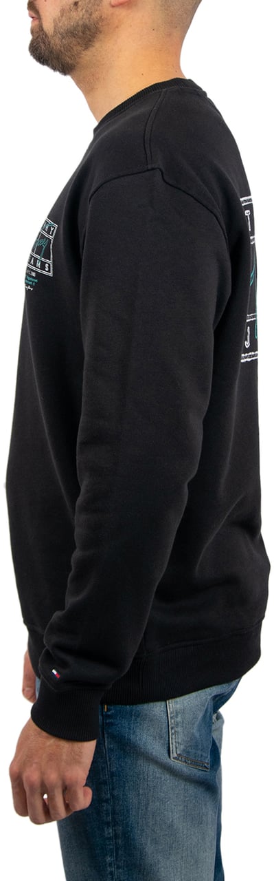 Tommy Jeans Tommy Jeans Reg Entry Dna Play Crew Ext Zwart