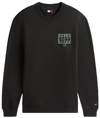 Tommy Jeans Reg Entry Dna Play Crew Ext Zwart