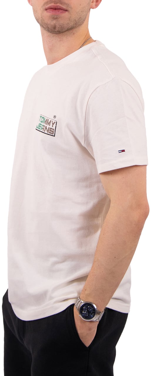 Tommy Jeans Tommy Jeans Reg TJ Gym Block SS Tee Ext Wit