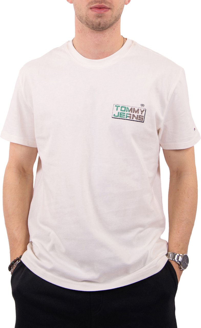 Tommy Jeans Tommy Jeans Reg TJ Gym Block SS Tee Ext Wit