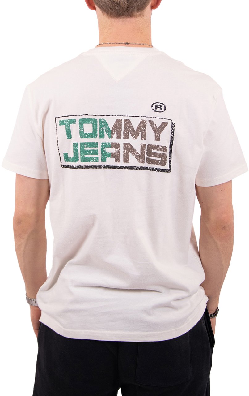 Tommy Jeans Tommy Jeans Reg TJ Gym Block SS Tee Ext Wit