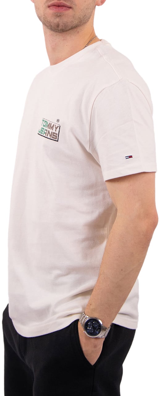 Tommy Jeans Reg TJ Gym Block SS Tee Ext Wit
