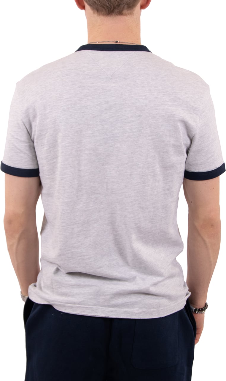 Tommy Jeans Tommy Jeans Reg Waving Flag Ss Ringer Tee Grijs