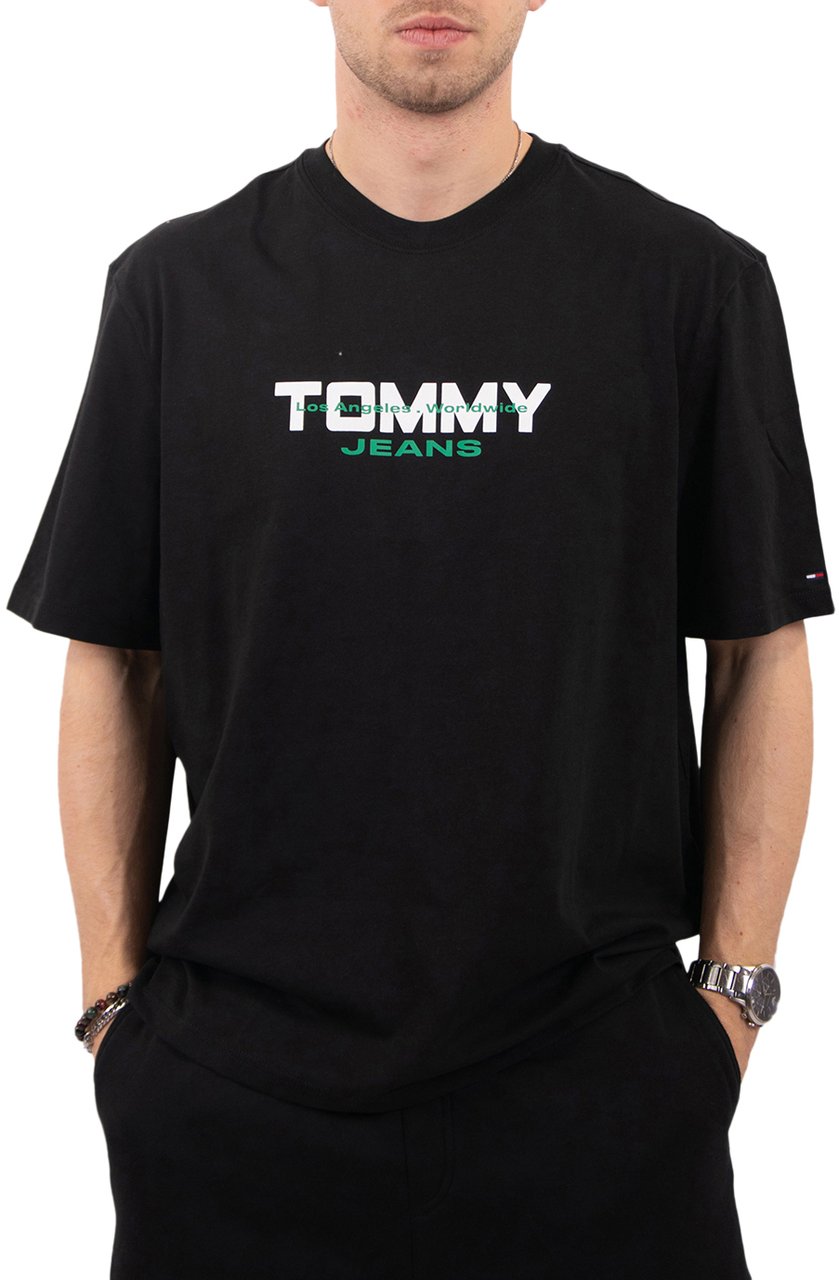 Tommy Jeans Tommy Jeans 90S TJ Block SS Tee Zwart