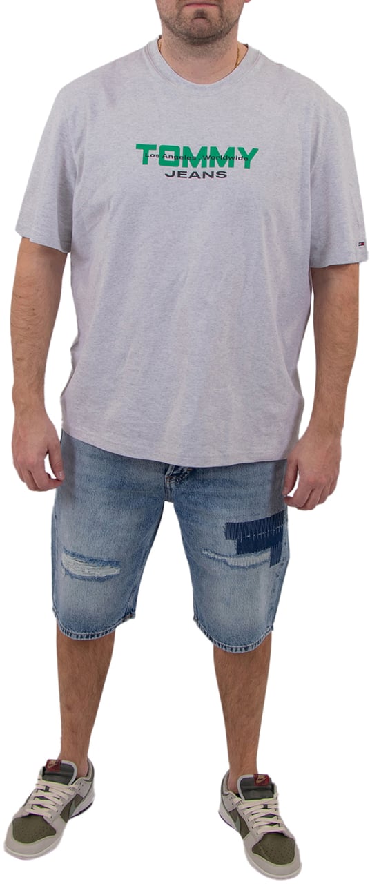 Tommy Jeans 90S TJ Block SS Tee Grijs