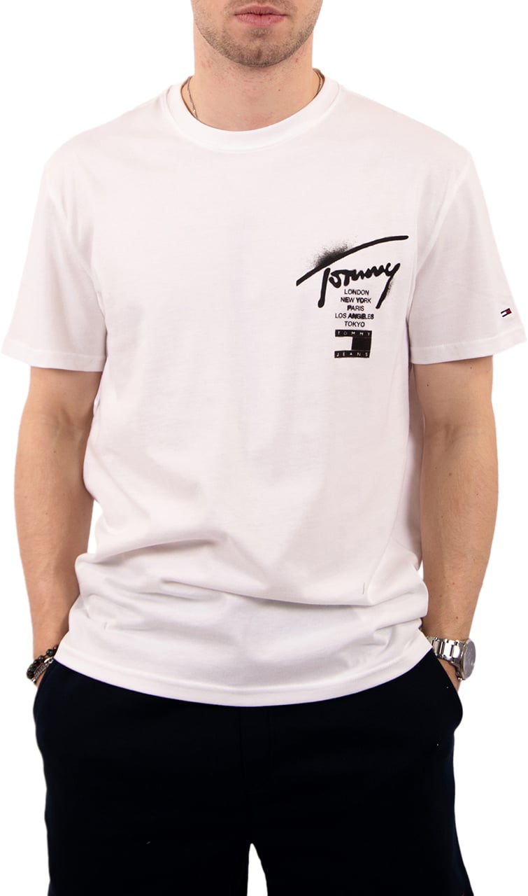 Tommy Jeans Tommy Jeans Reg City Sign SS Tee Ext Beige