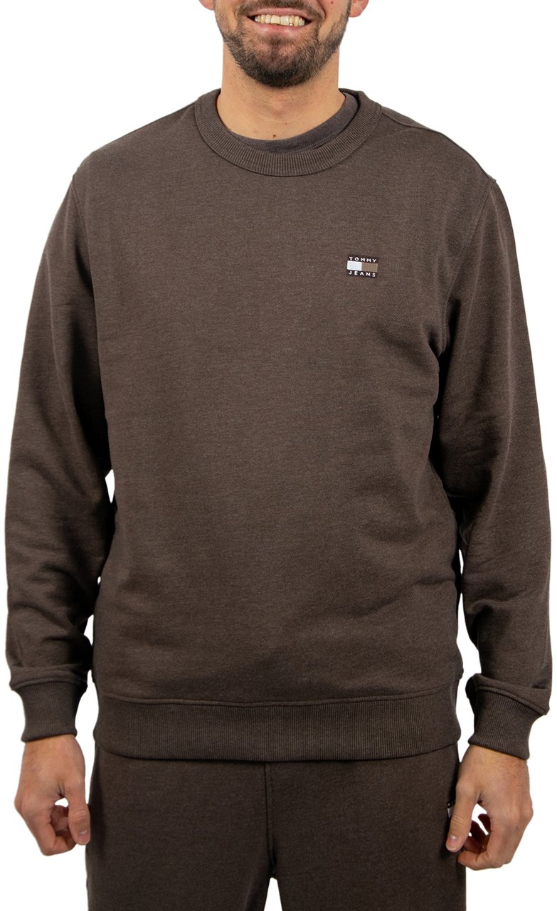 Tommy Jeans Reg Badge Crew Ext Bruin