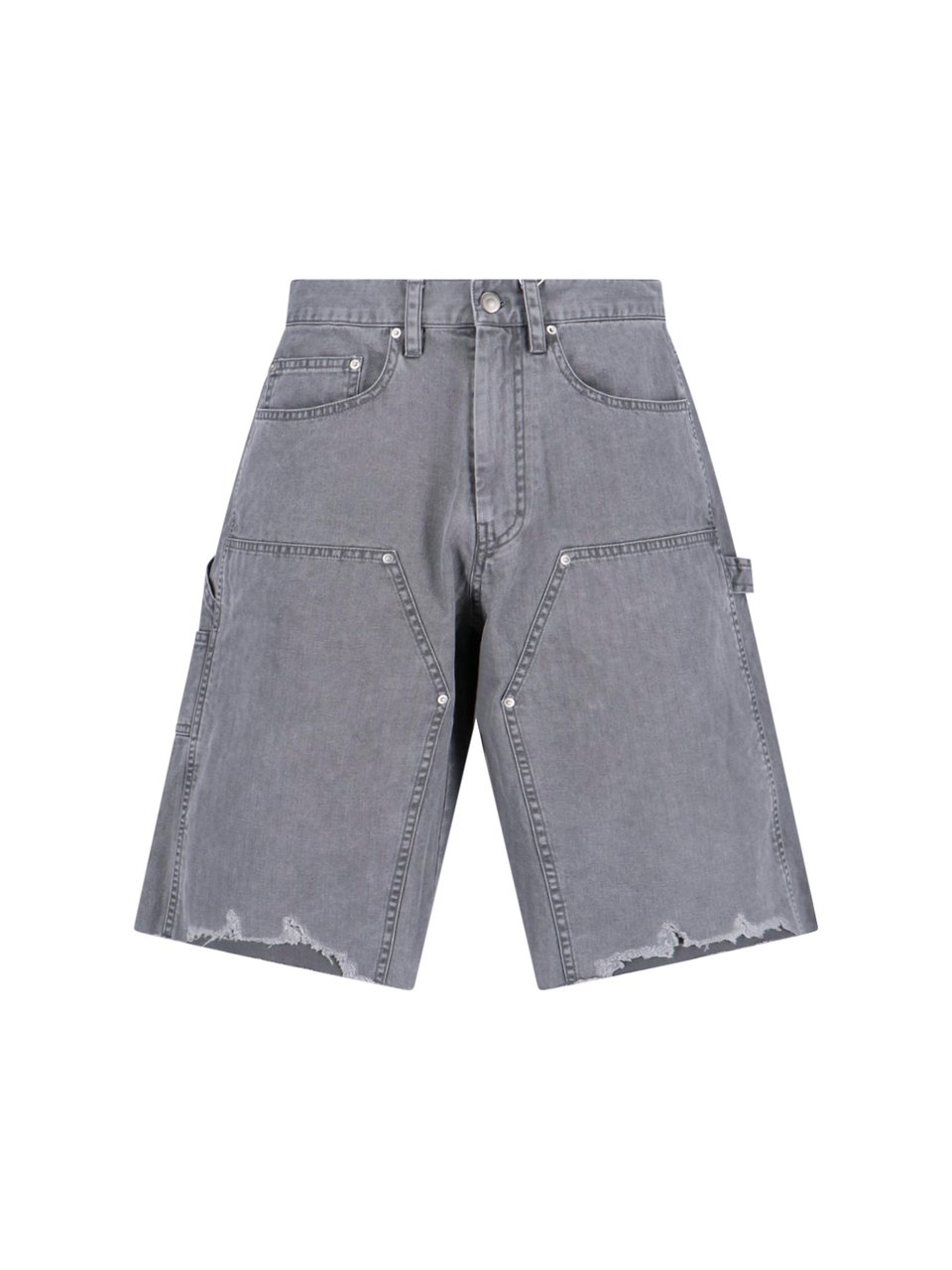 Tonywack Straight-Leg Cargo Shorts And Zip Fly Closure Grijs