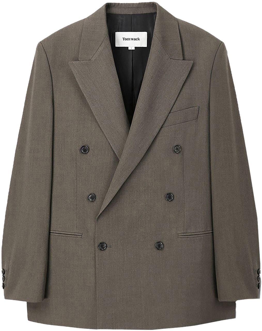 Tonywack Blazer Double-Breasted Melange Woo Hazelnut Divers
