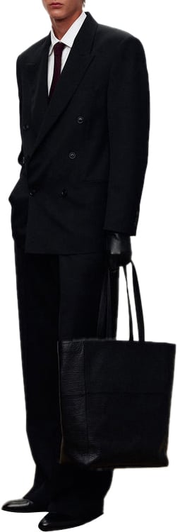 Tonywack Blazer Twill Double-Breasted Tailored Wool Nera Zwart