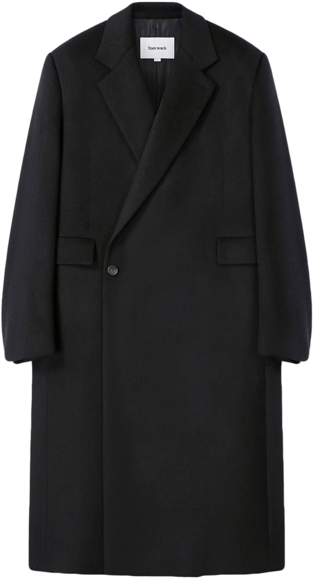 Tonywack Cappotto Wool And Cashmere Tailored Wrap Nero Zwart