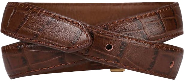 Tonywack Cintura Crocodile Pattern Marrone Bruin