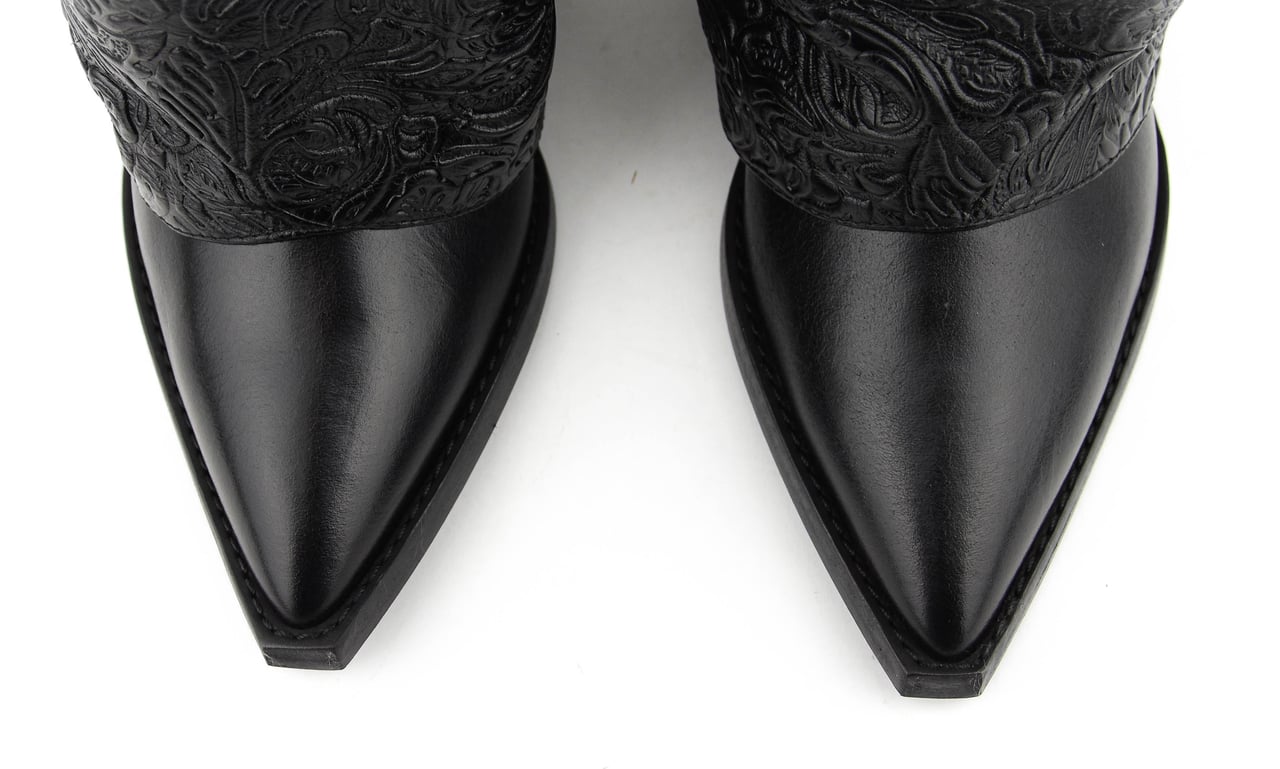 Toral Folk Low Boot Floral Black Zwart