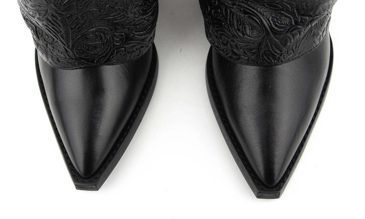 Toral Folk Low Boot Floral Black Zwart