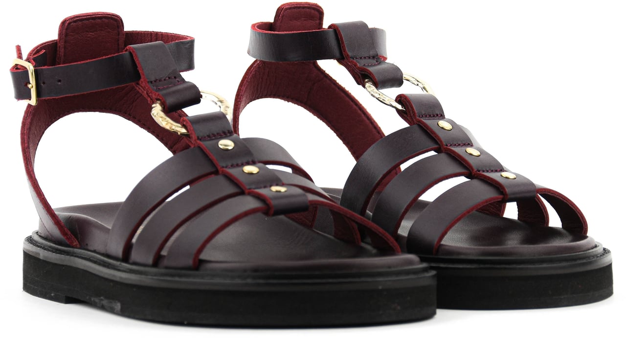 Toral Naxos Sandal Burgundy Rood
