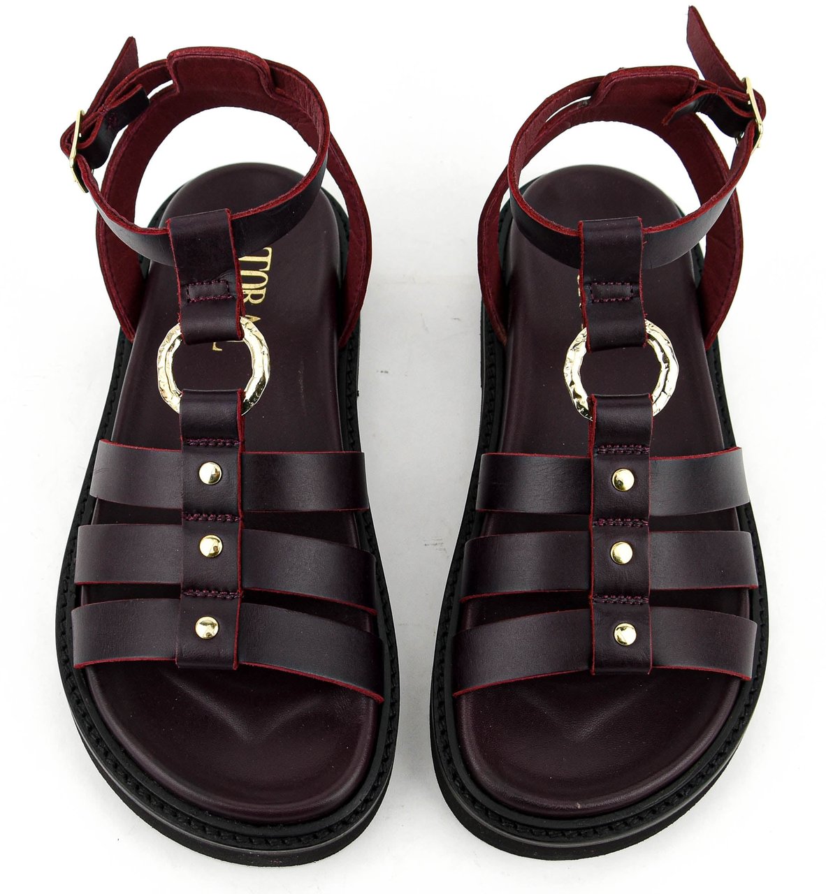 Toral Naxos Sandal Burgundy Rood