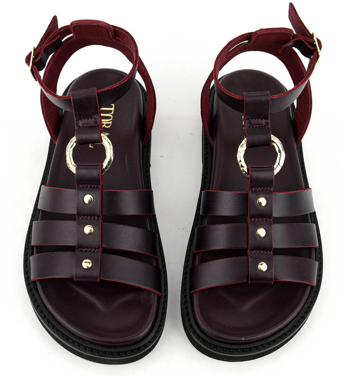 Toral Naxos Sandal Burgundy Rood