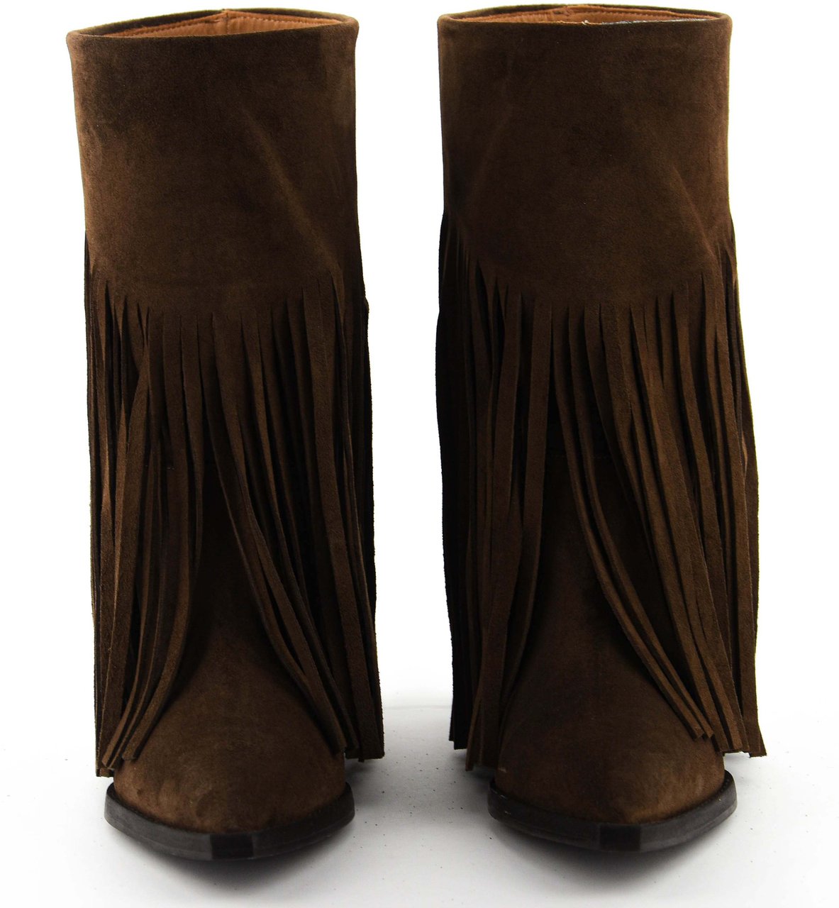 Toral Donna Basket Suede Fringe Boot Brown Bruin