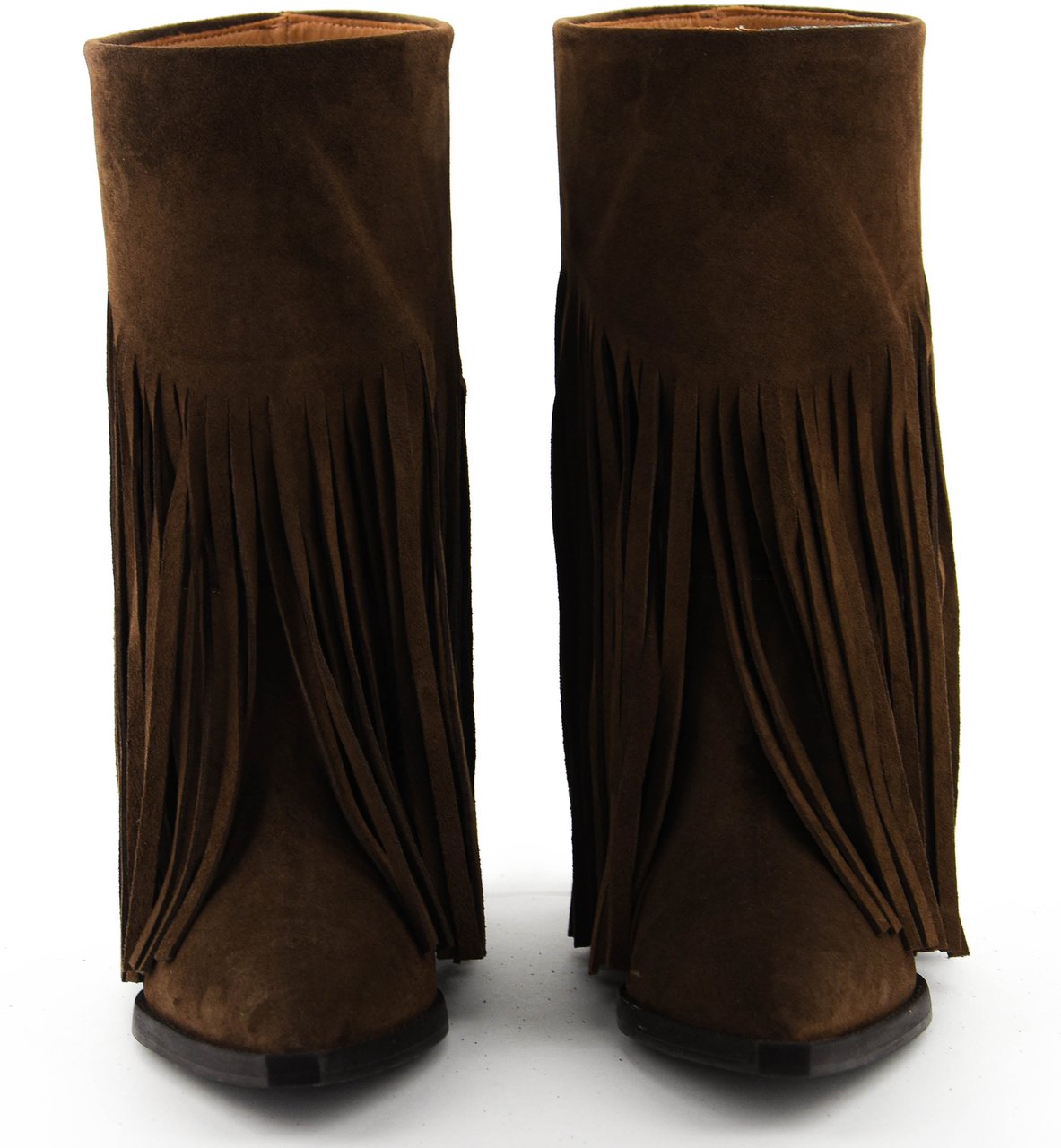Toral Donna Basket Suede Fringe Boot Brown Bruin