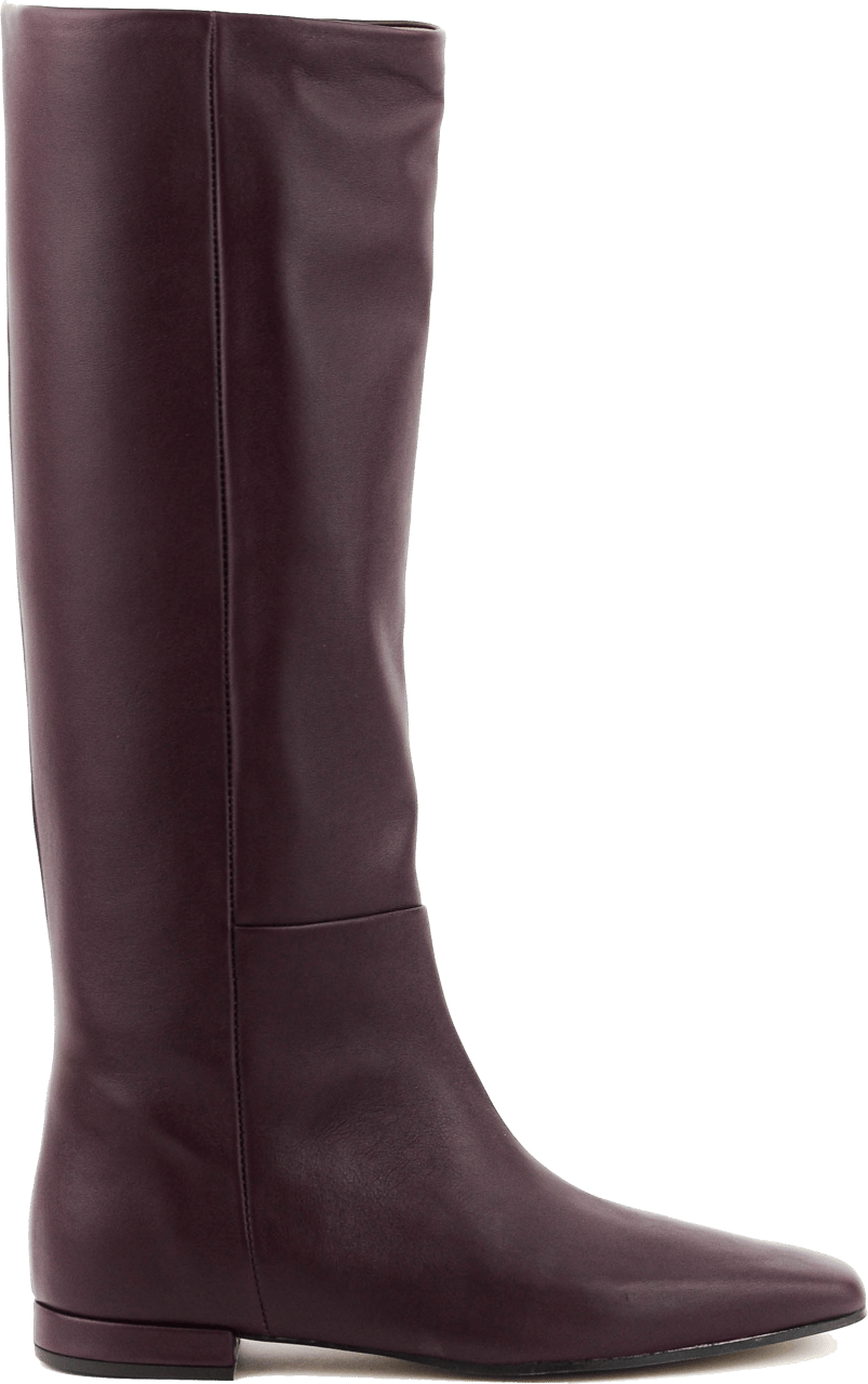 Toral Gigi Longboot Square Flat Burgundy Rood