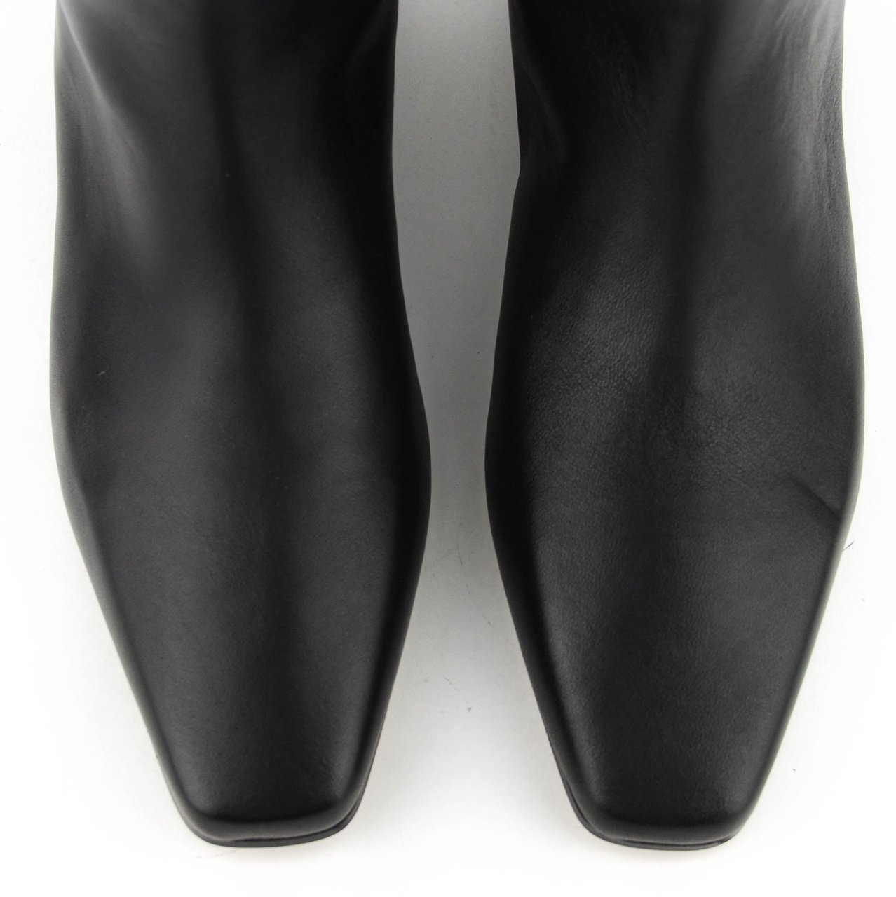 Toral Gigi Longboot Square Flat Black Zwart