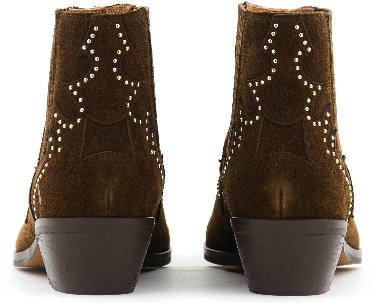 Toral Sonia Studs Bootie Brown Suede Bruin