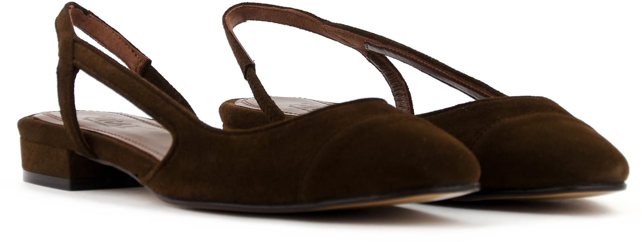 Toral Manhattan Slingback Brown Suede Bruin