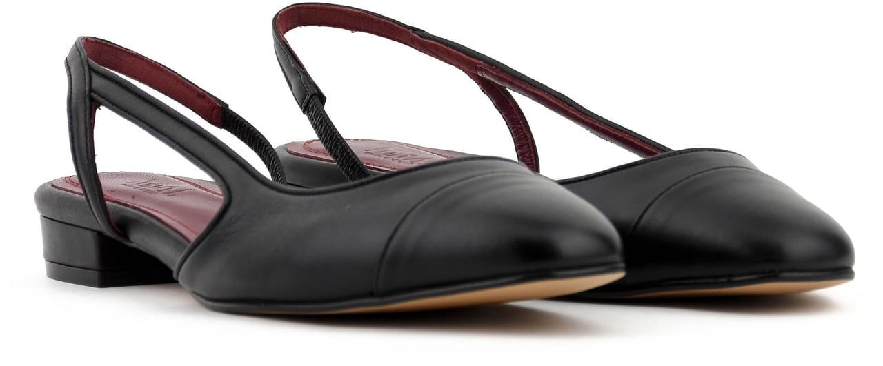 Toral Manhattan Slingback Black Nappa Zwart