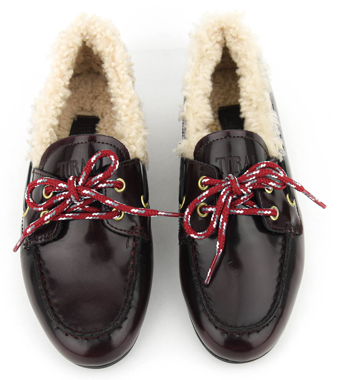 Toral Boat Shoe Highshine Bordo Rood