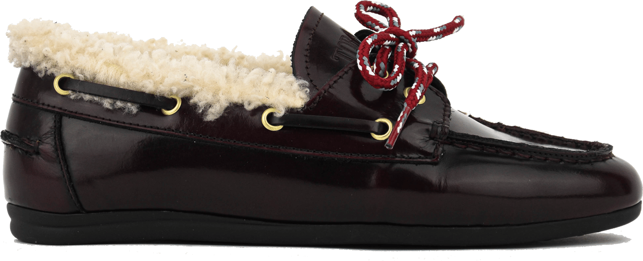 Toral Boat Shoe Highshine Bordo Rood