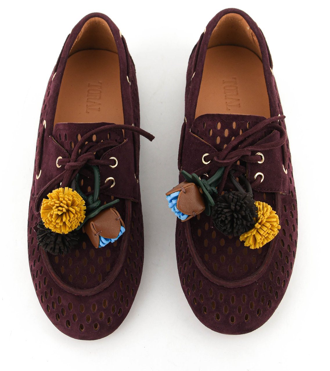 Toral Karmel Loafer Burdeos Pompom Rood