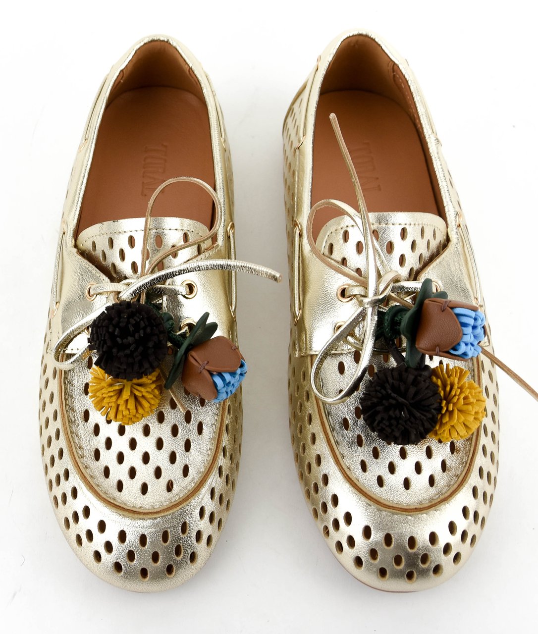 Toral Karmel Loafer Champagne Pompom Divers