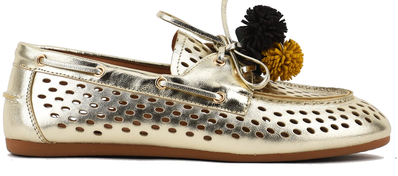Toral Karmel Loafer Champagne Pompom Divers