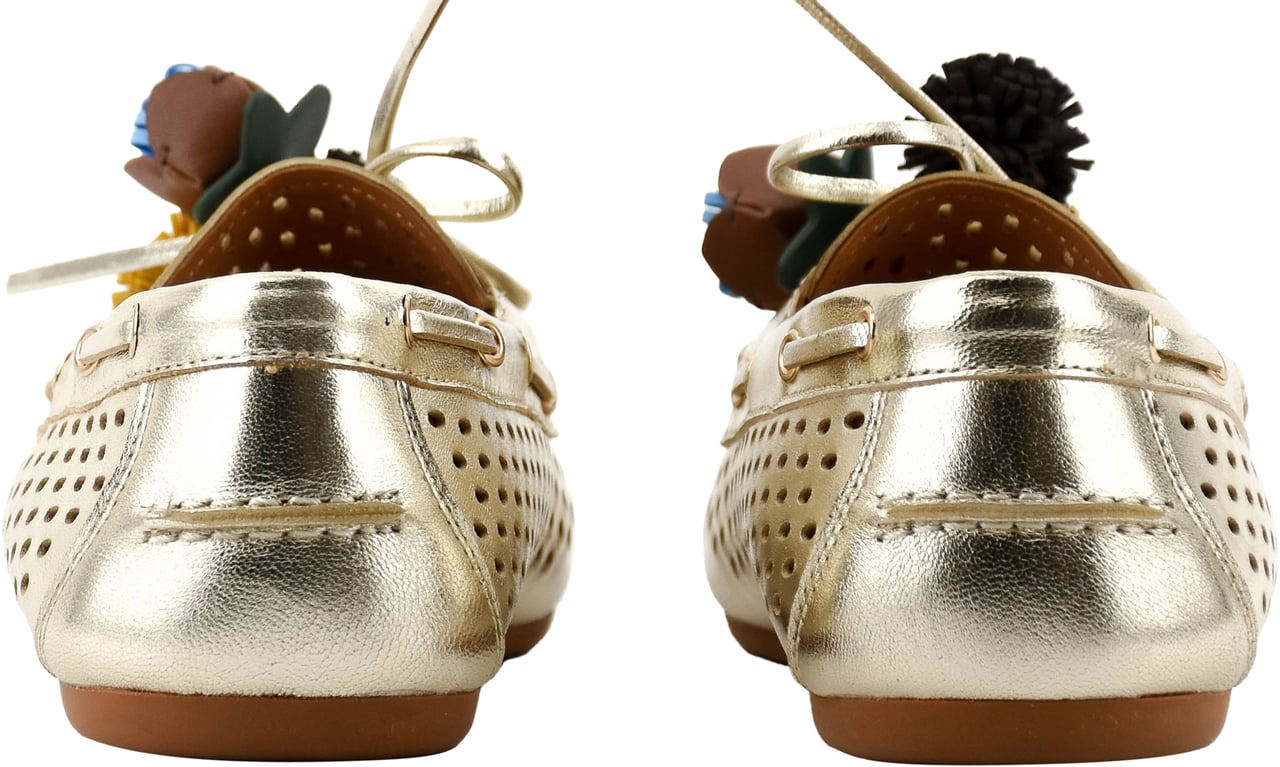 Toral Karmel Loafer Champagne Pompom Divers