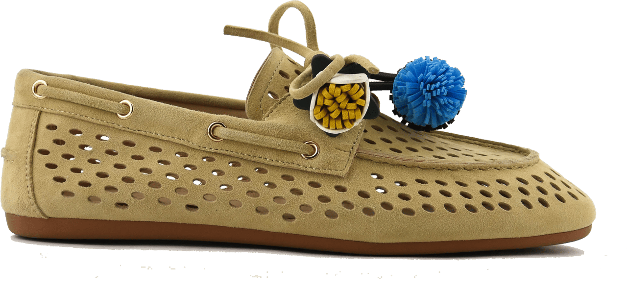 Toral Karmel Loafer Beige Pompom Beige