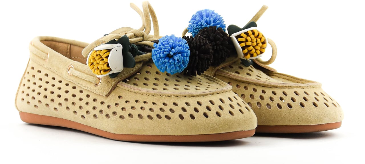 Toral Karmel Loafer Beige Pompom Beige