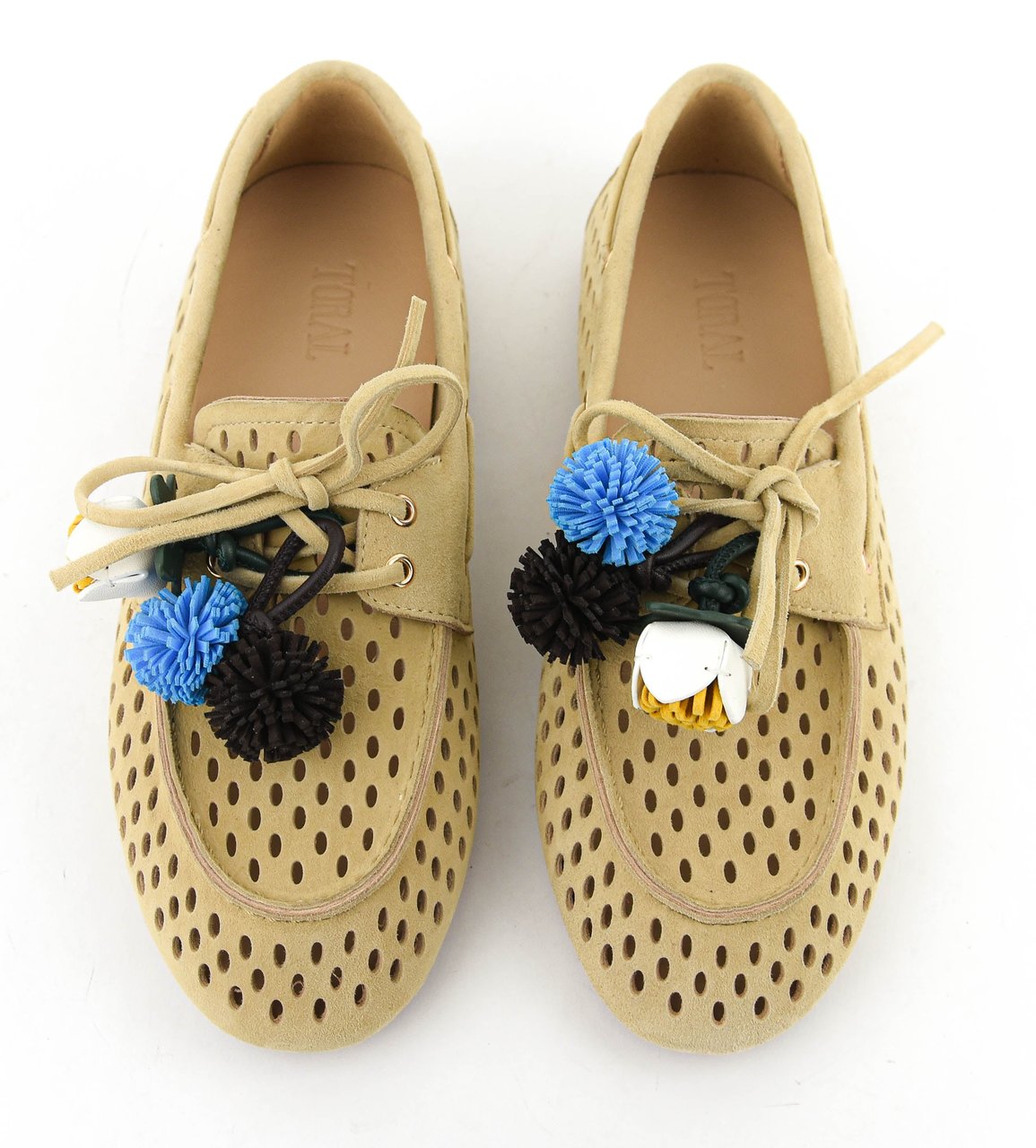 Toral Karmel Loafer Beige Pompom Beige