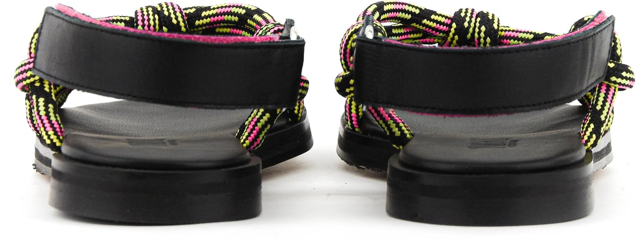 Toral Devon Rope Sandal Pink Black Multi Roze